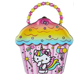 Hello Kitty by Sanrio @TinBoxCo metal tin container with beaded handle